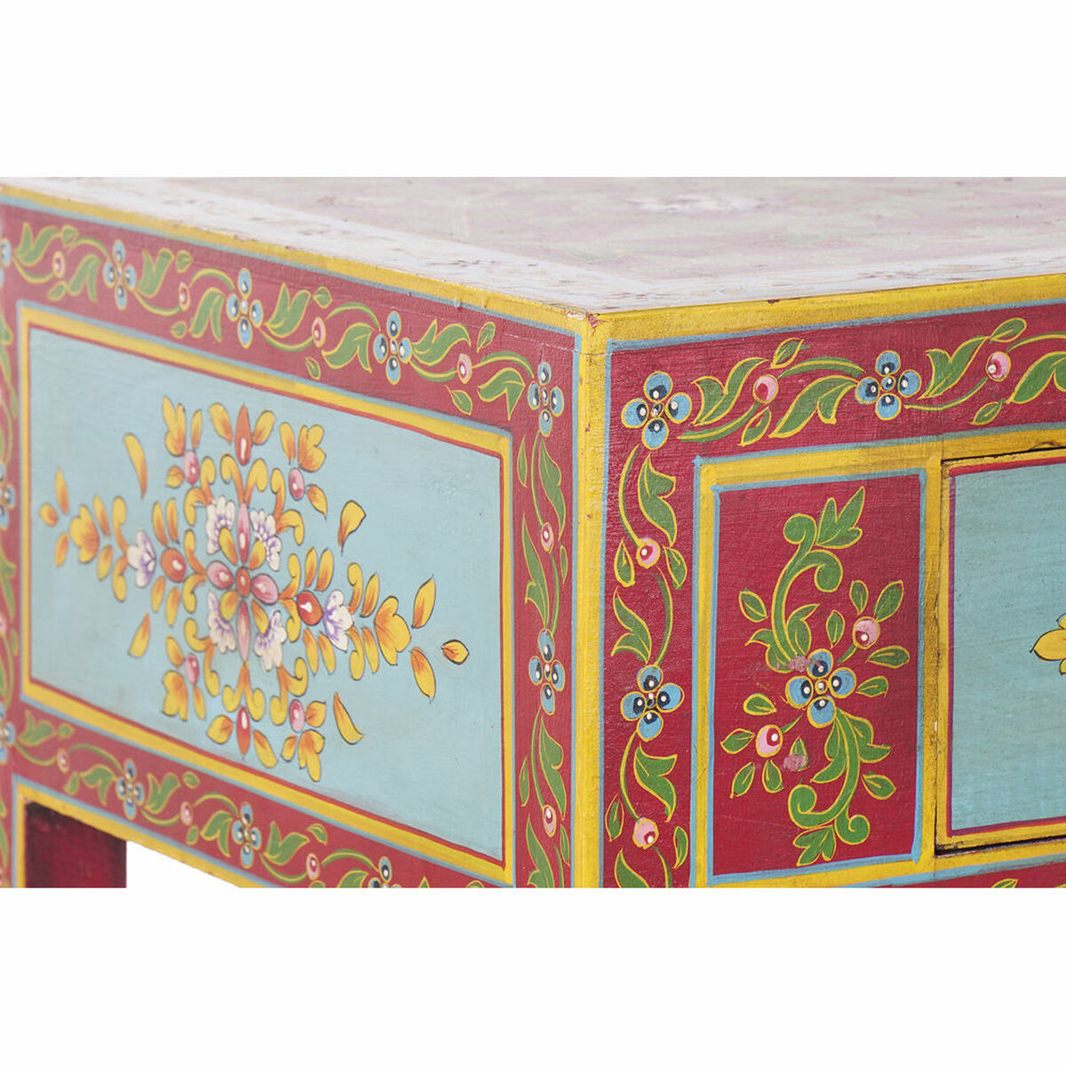 Consolle DKD Home Decor Multicolore Acrilico Legno Legno di mango Specchio 117 x 40 x 76 cm
