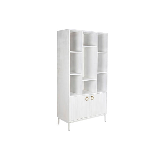 Scaffale DKD Home Decor Bianco Metallo Legno di mango 90 x 40 x 180 cm