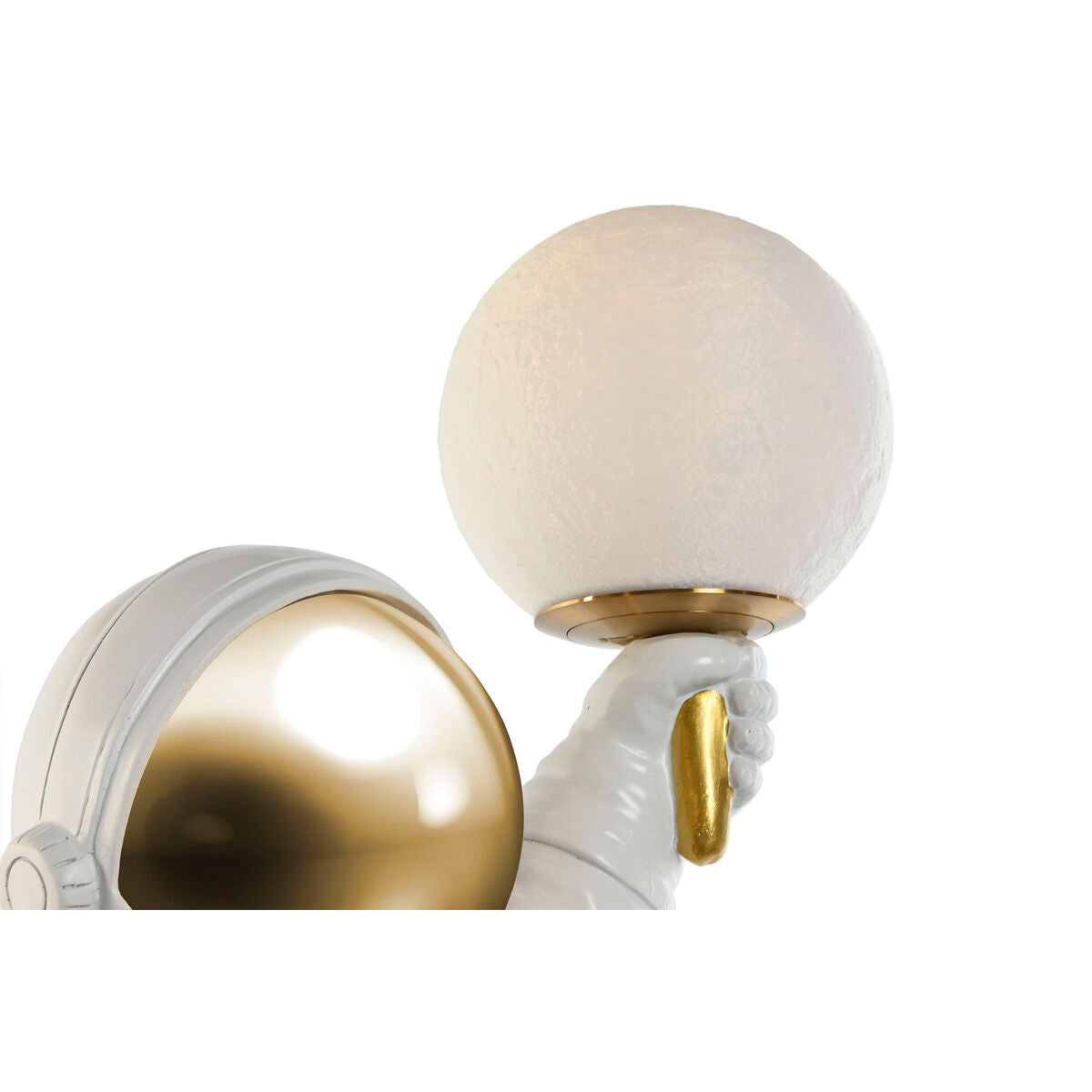 Lampada da Terra Home ESPRIT Bianco Argentato Metallo Resina 50 W 220 V 37 x 37 x 93 cm