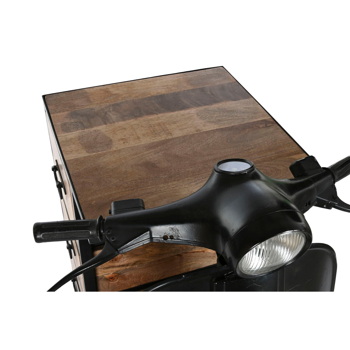 Cassettiera Home ESPRIT Marrone Nero Ferro Legno di mango Moto Loft Consumato 100 x 68 x 105 cm