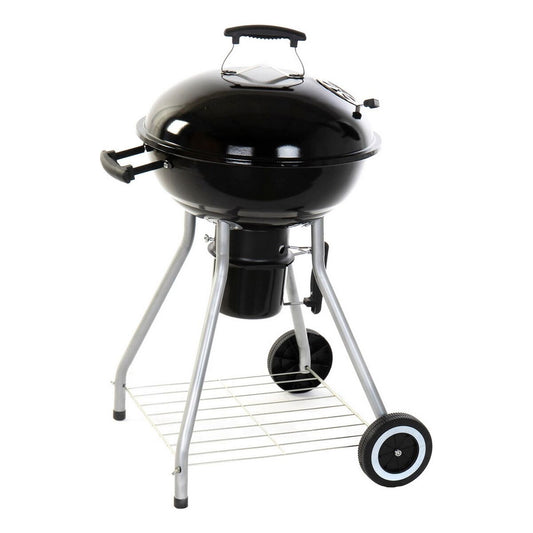 Barbecue a Carbone con Coperchio e Ruote DKD Home Decor Nero Metallo Plastica Rettangolare 52,4 x 59 x 91,6 cm