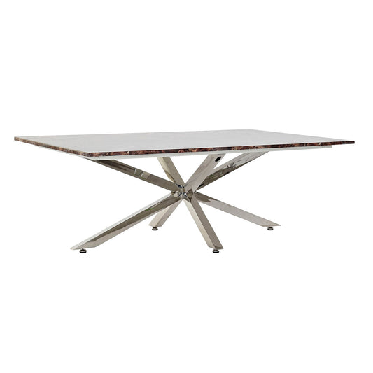 Tavolino da Caffè DKD Home Decor Argentato Marmo Acciaio Plastica 130 x 80 x 45 cm