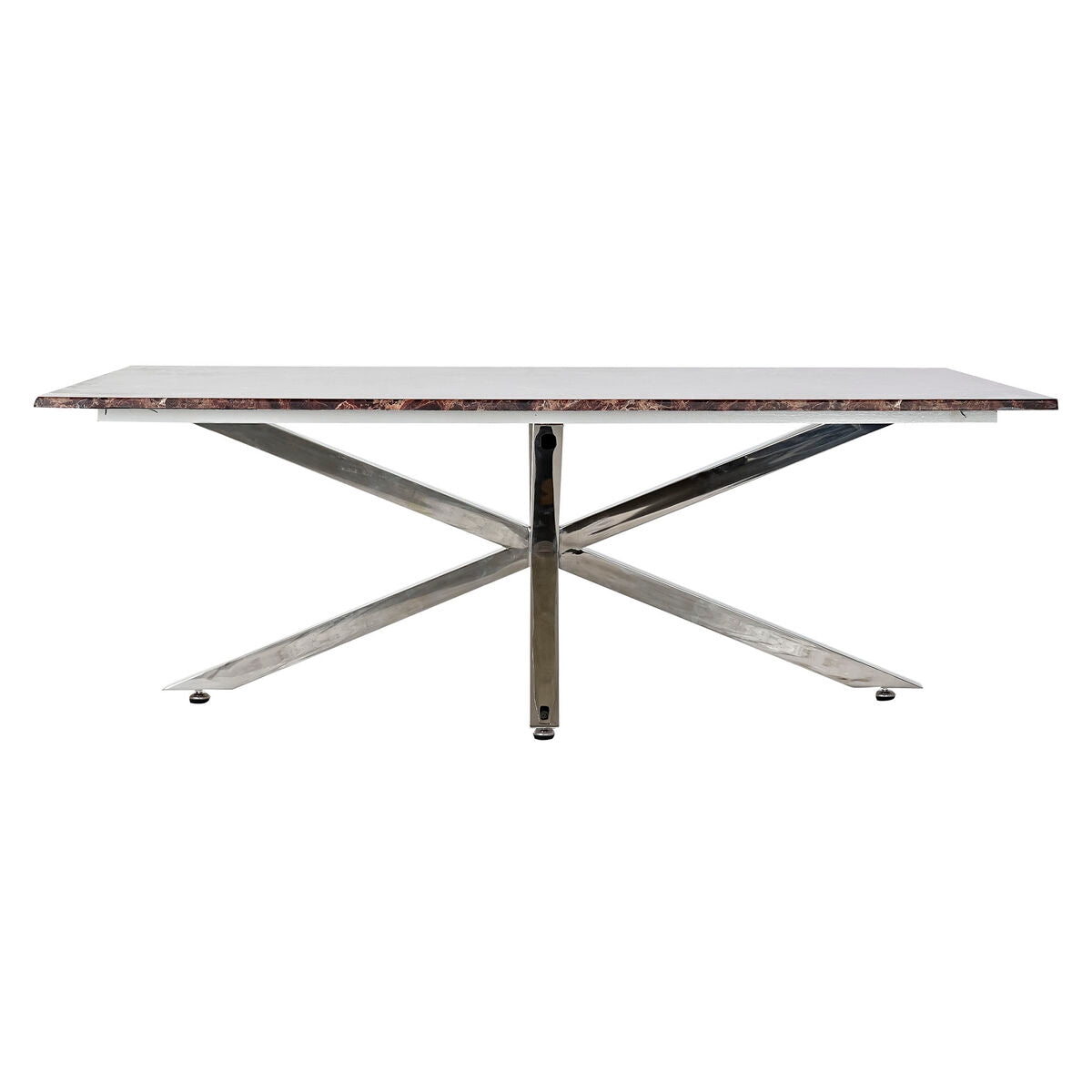 Tavolino da Caffè DKD Home Decor Argentato Marmo Acciaio Plastica 130 x 80 x 45 cm