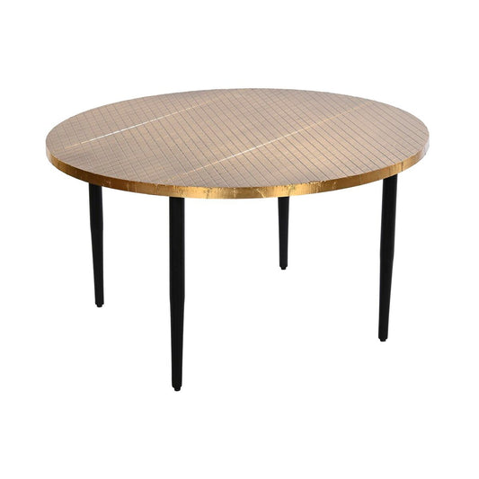 Tavolino da Caffè DKD Home Decor Glamour Nero Dorato Legno Metallo 85 x 85 x 45 cm