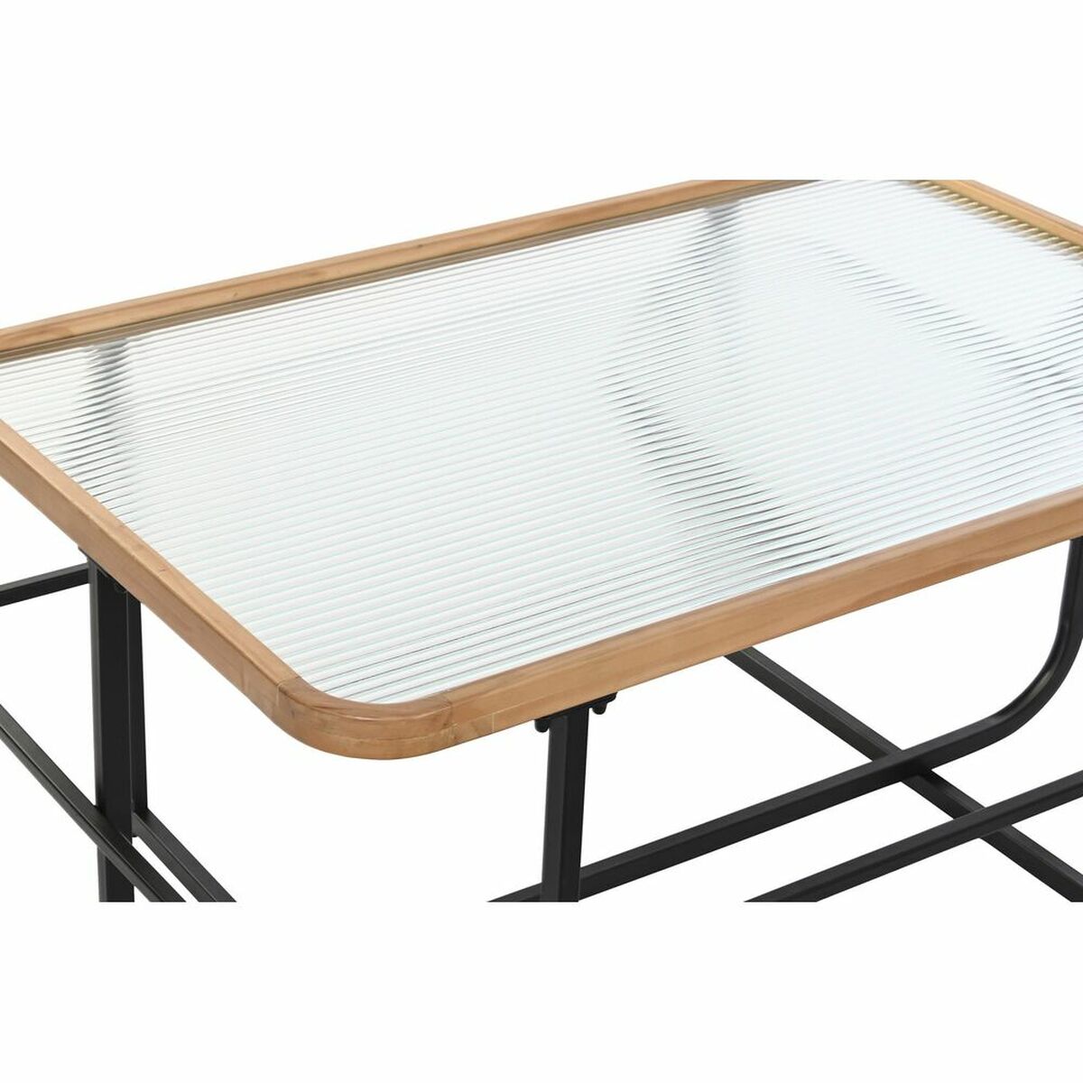 Tavolino da Caffè DKD Home Decor Cristallo Metallo (90 x 60 x 46 cm)