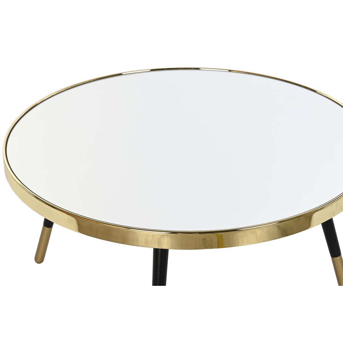 Tavolino da Caffè DKD Home Decor Glamour Dorato Argentato Acciaio Specchio 82,5 x 82,5 x 40 cm