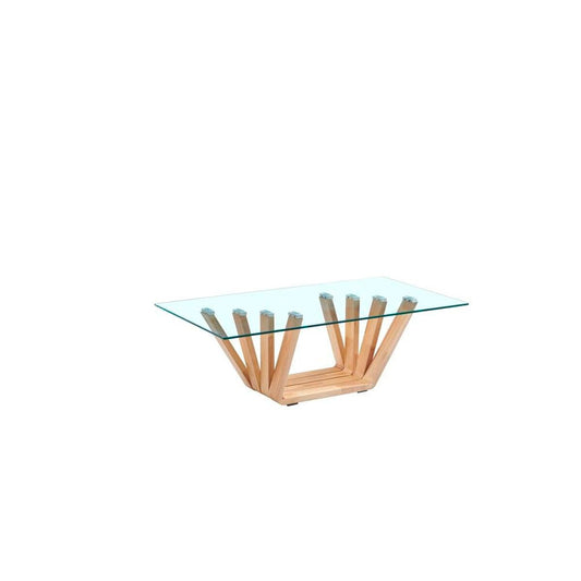 Tavolino da Caffè DKD Home Decor Cristallo legno di noce (130 x 70 x 42 cm)