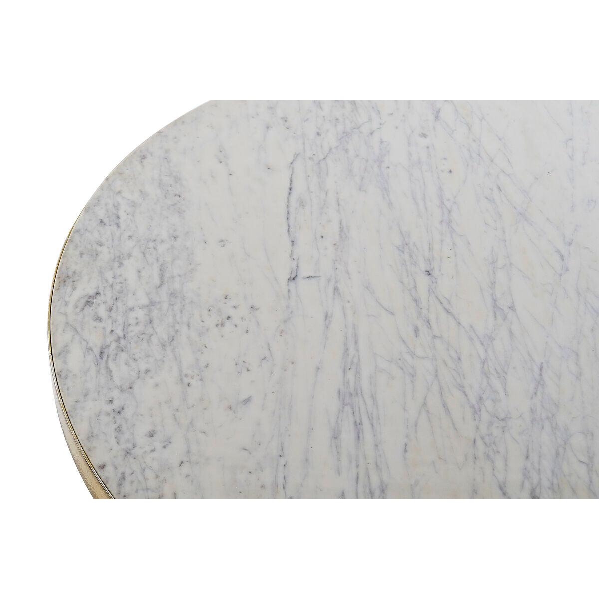 Tavolo da Pranzo DKD Home Decor 90 x 90 x 75,5 cm Dorato Bianco Marmo Ferro