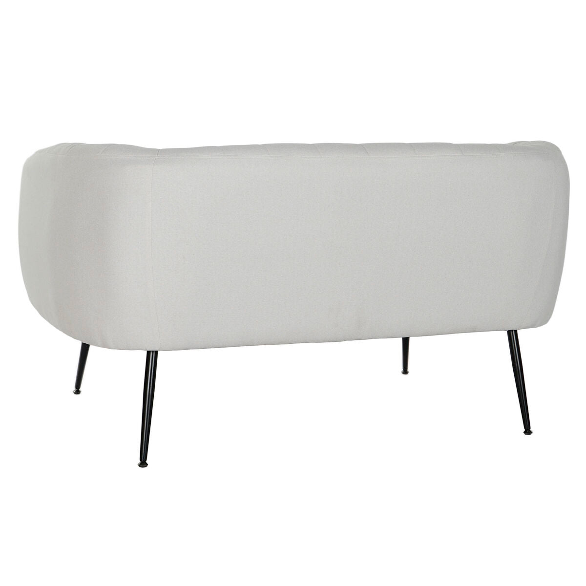 Divano DKD Home Decor Nero Greige Schiuma Legno Metallo Velluto Scandi 129 x 75 x 73 cm