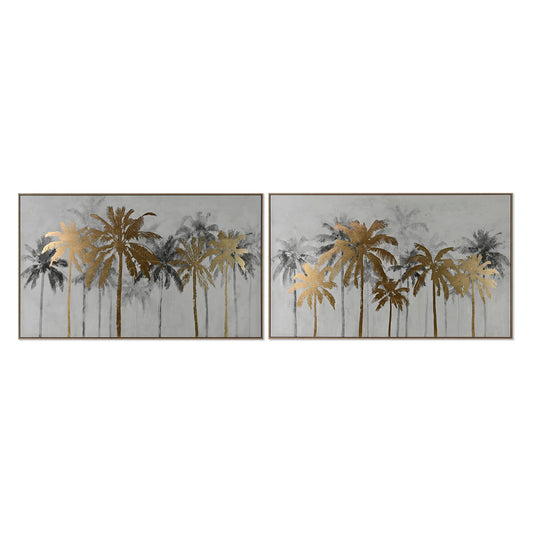 Quadro Home ESPRIT Palme Tropicale 150 x 4 x 90 cm (2 Unità)