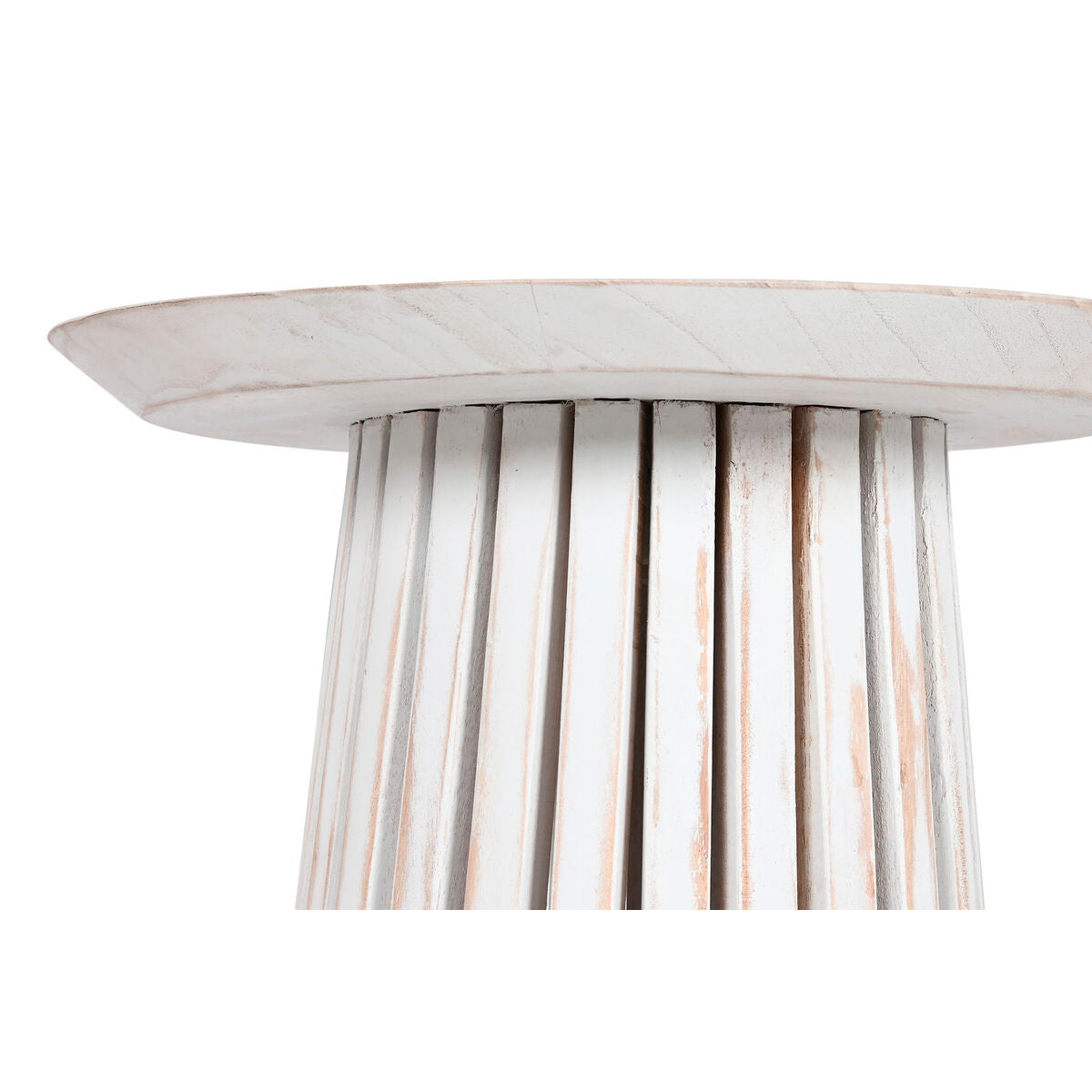 Tavolino Aggiuntivo Home ESPRIT Bianco legno di mindi 40 x 40 x 60 cm