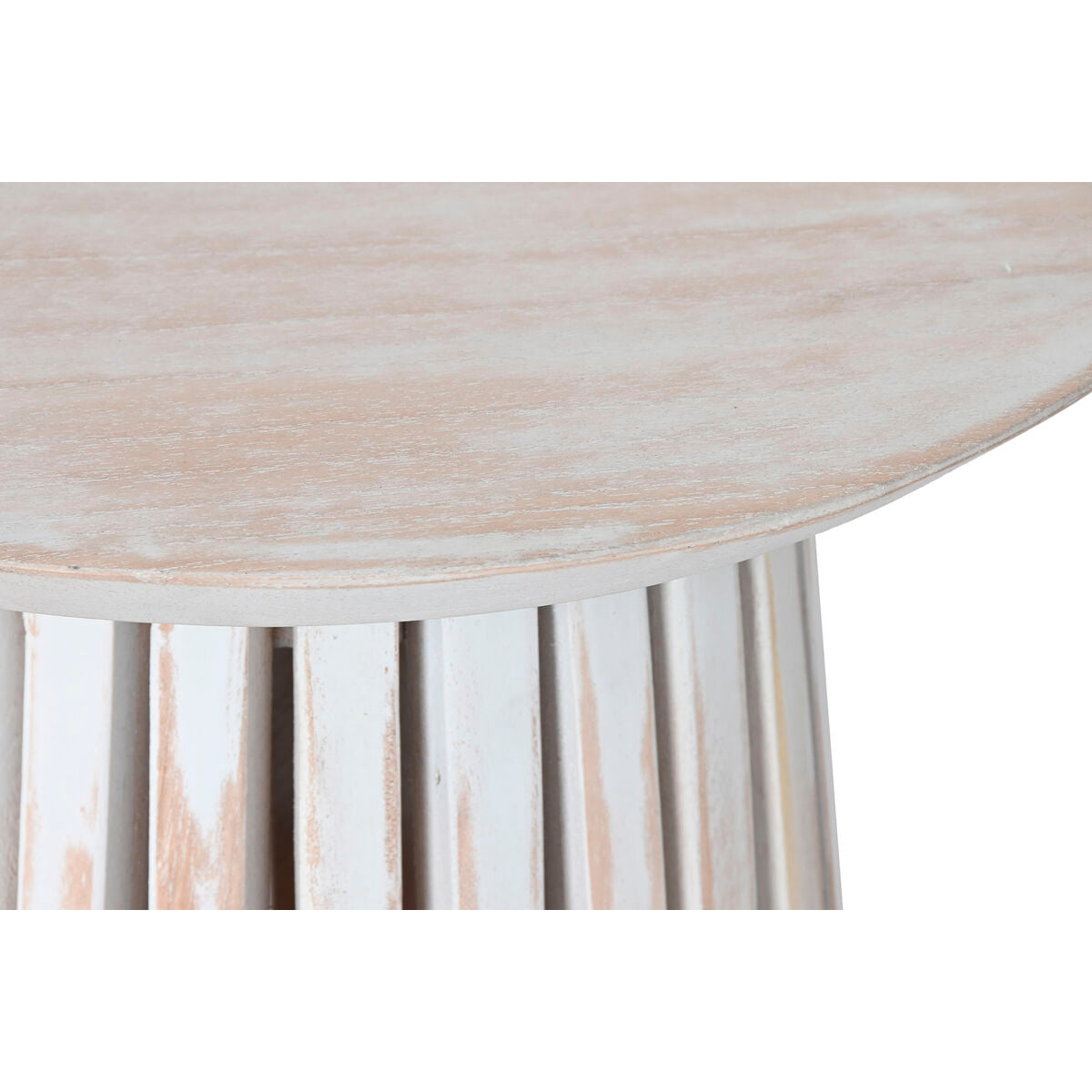 Tavolino Aggiuntivo Home ESPRIT Bianco legno di mindi 40 x 40 x 60 cm