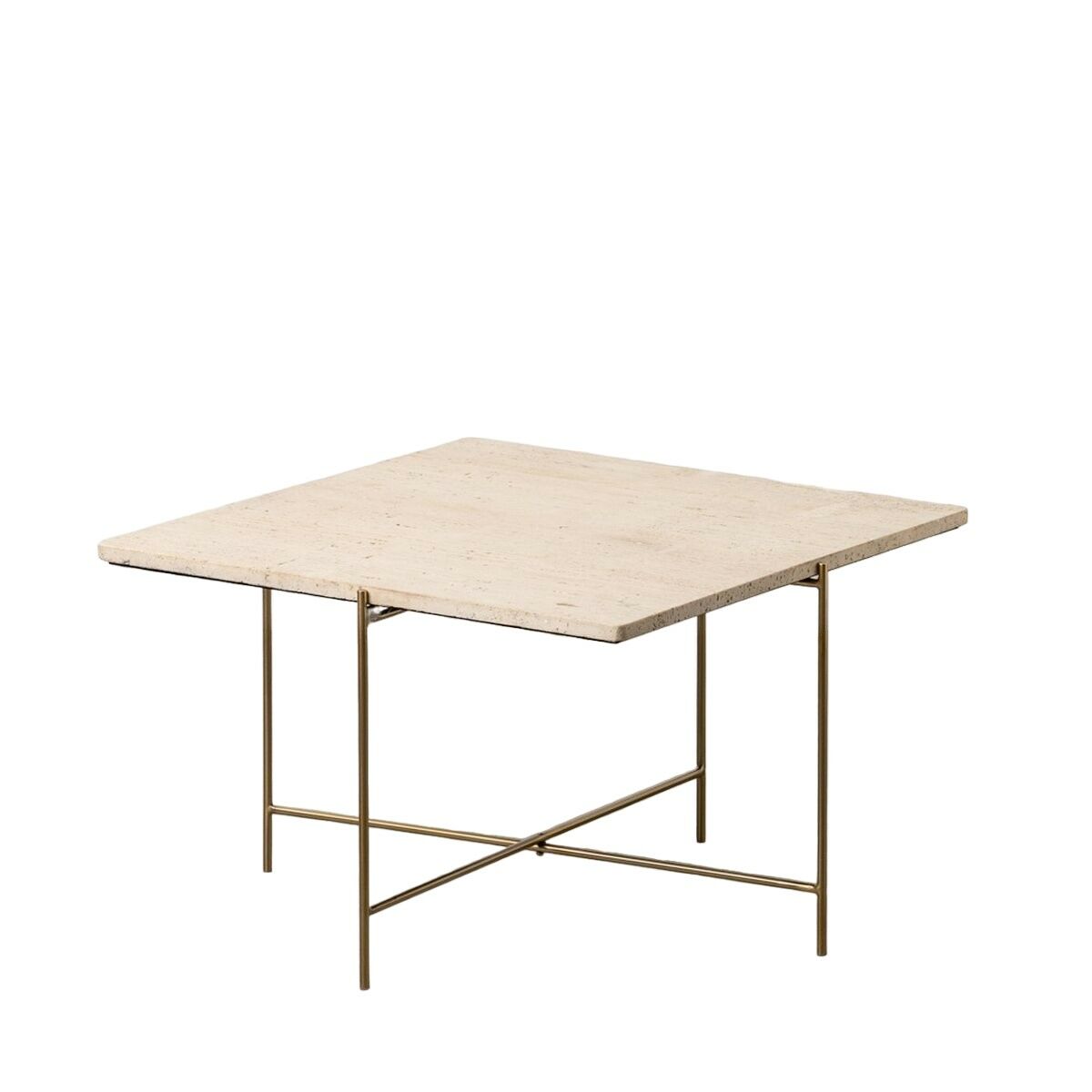Tavolino da Caffè 65 x 65 x 40 cm Marmo Ferro